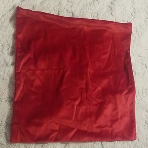 (2) 18"x 18" velvet red pillow cover
